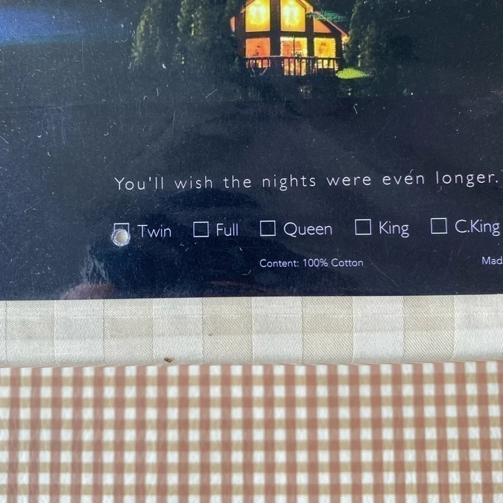 Northern Nights 100% cotton Ecru twin sheet set. NEW. Unopened